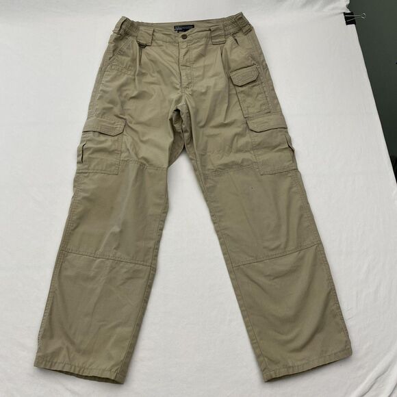 5.11 Tactical Pants Mens 32x30 Khaki Beige Cargo Ripstop Outdoor Workwear Pocket - Picture 1 of 10